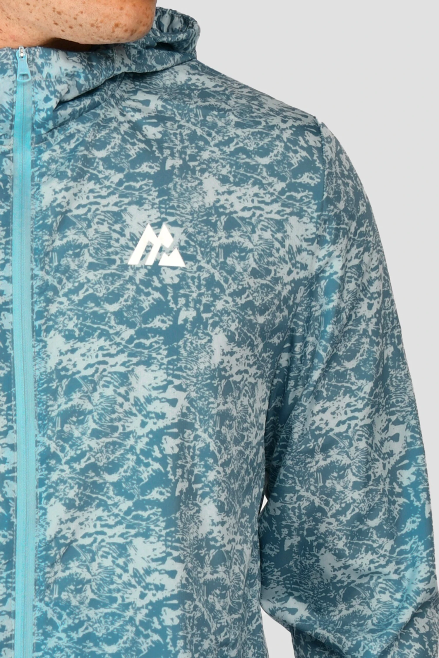 Alto Printed Jacket - Moonstone/Steel Blue