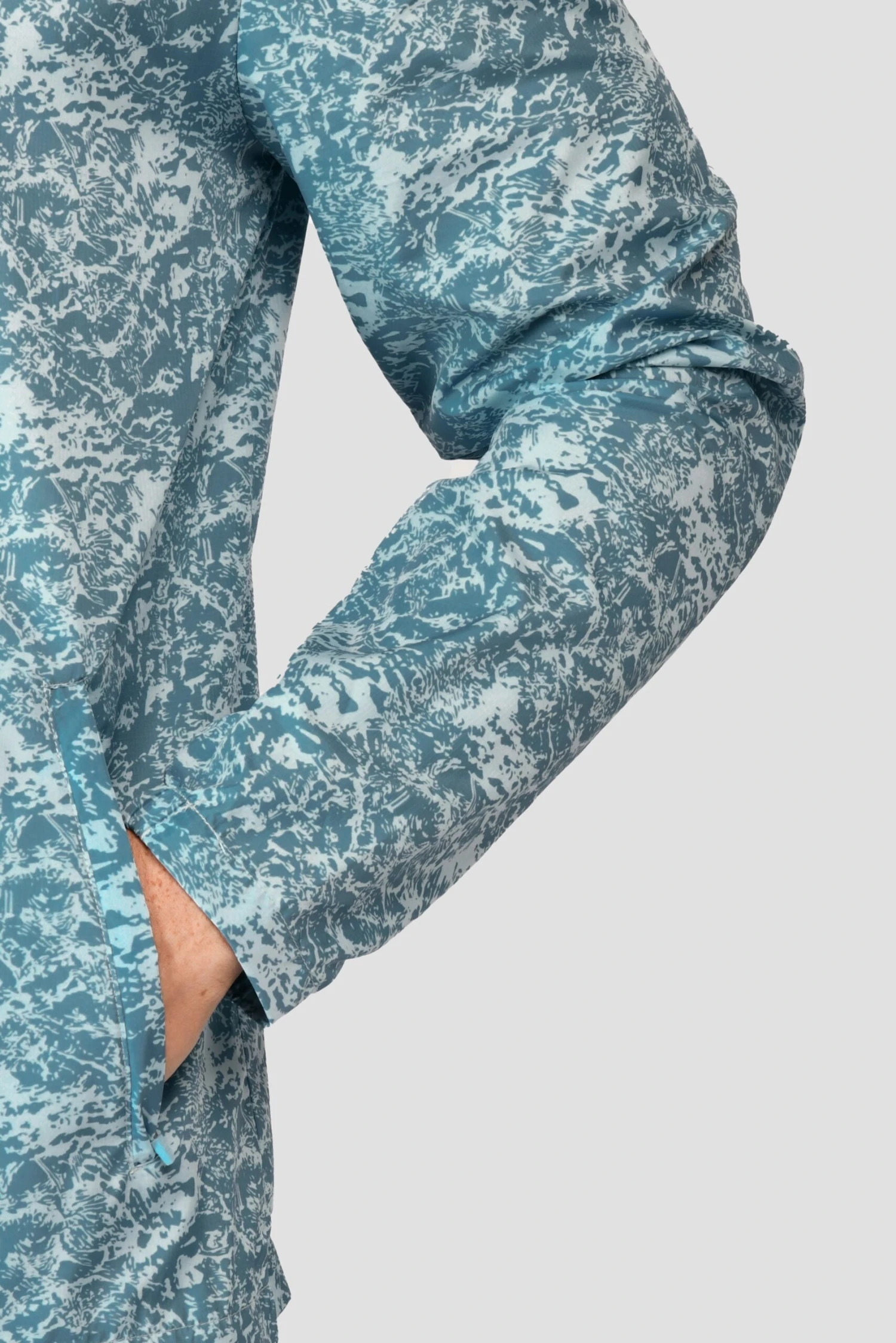 Alto Printed Jacket - Moonstone/Steel Blue