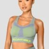 Energy 2.0 Seamless Bra Top - Cadet Grey/OG Neon