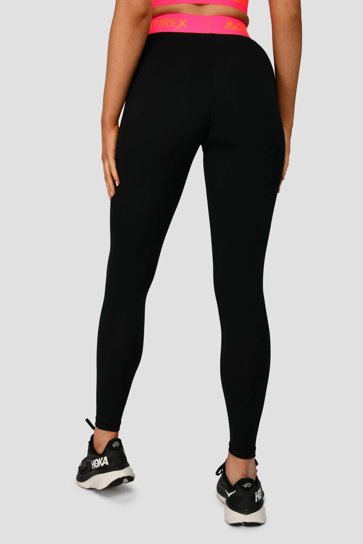 Icon Contrast Legging - Black/Neon Pink/Fiery Orange