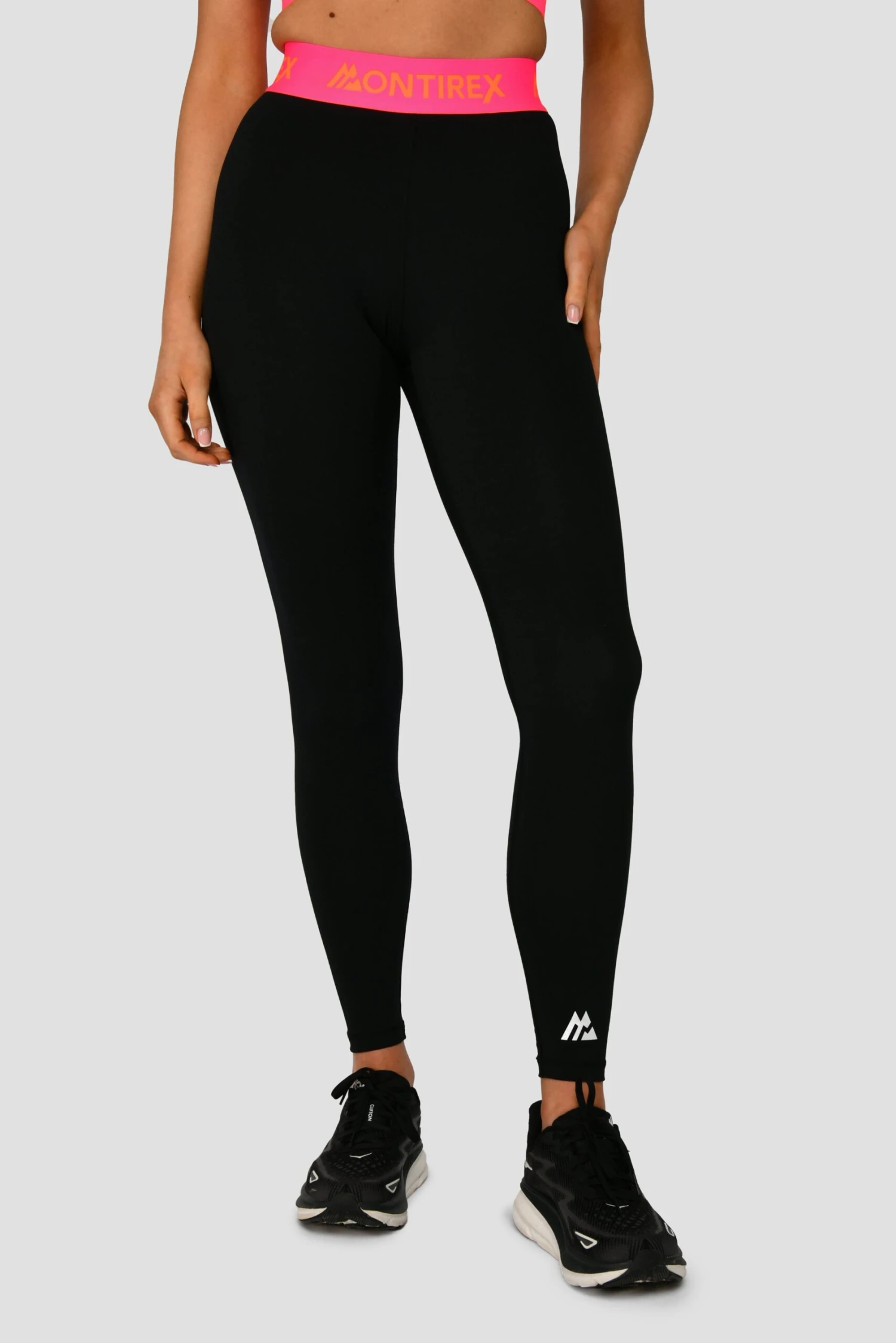 Icon Contrast Legging - Black/Neon Pink/Fiery Orange