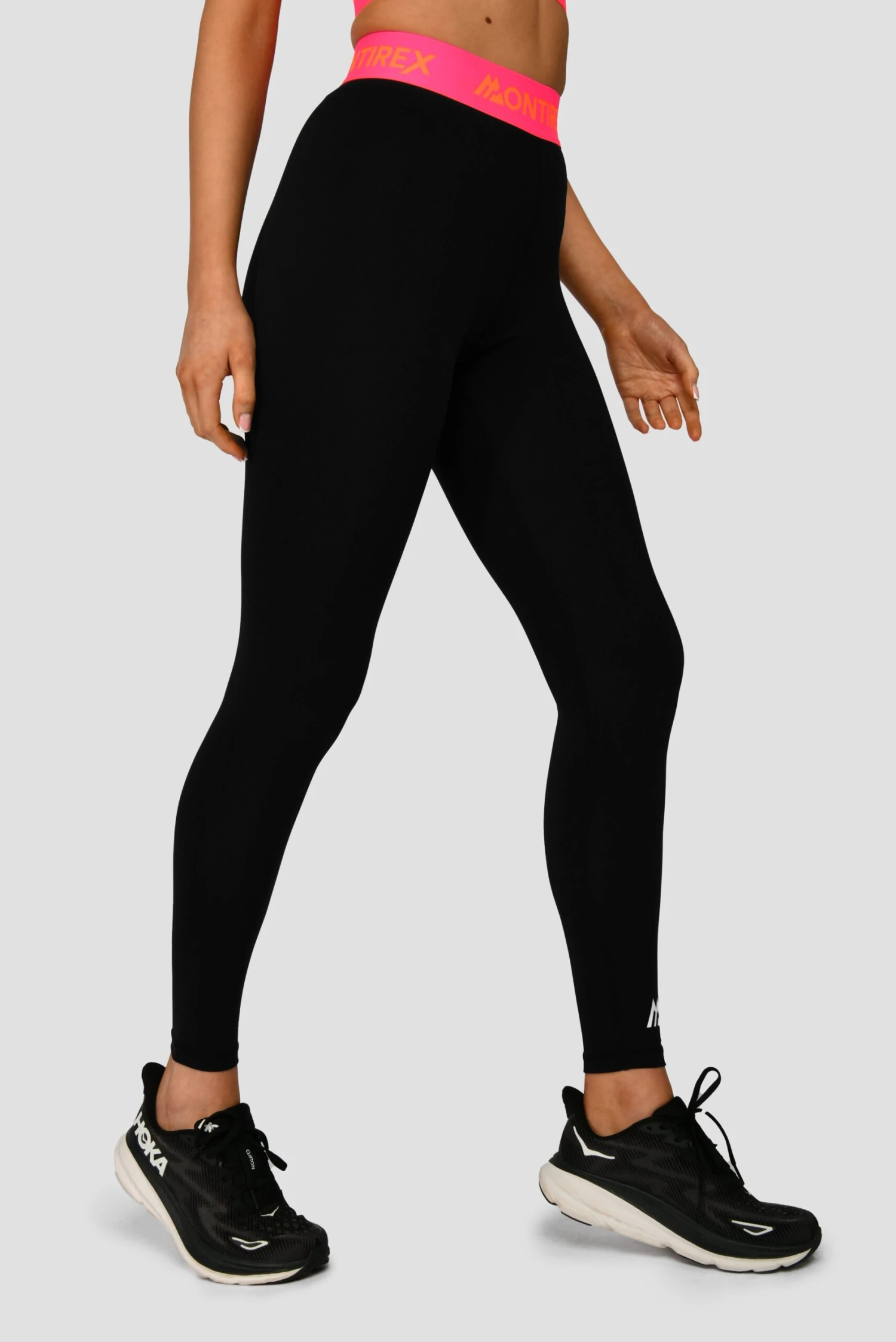 Icon Contrast Legging - Black/Neon Pink/Fiery Orange