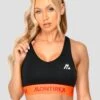 Icon Contrast Bra Top - Black/Safety Orange/Cardinal Red