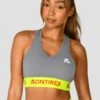 Icon Contrast Bra Top - Cadet Grey/OG Neon/Cardinal Red