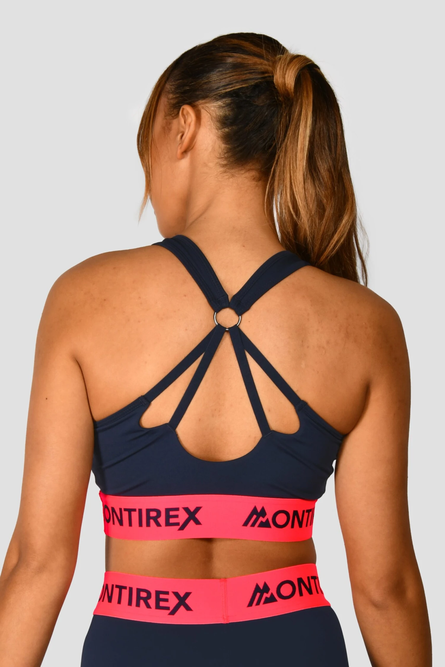 Icon Contrast Bra Top - Midnight Blue/Shocking Pink