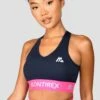Icon Contrast Bra Top - Midnight Blue/Neon Pink/Capri
