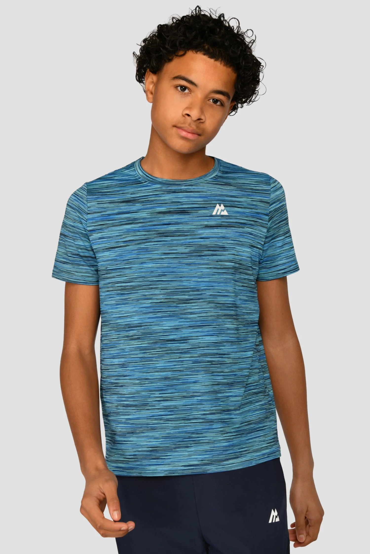 Junior Trail 2.0 T-Shirt - Navy/Neon Blue Multi