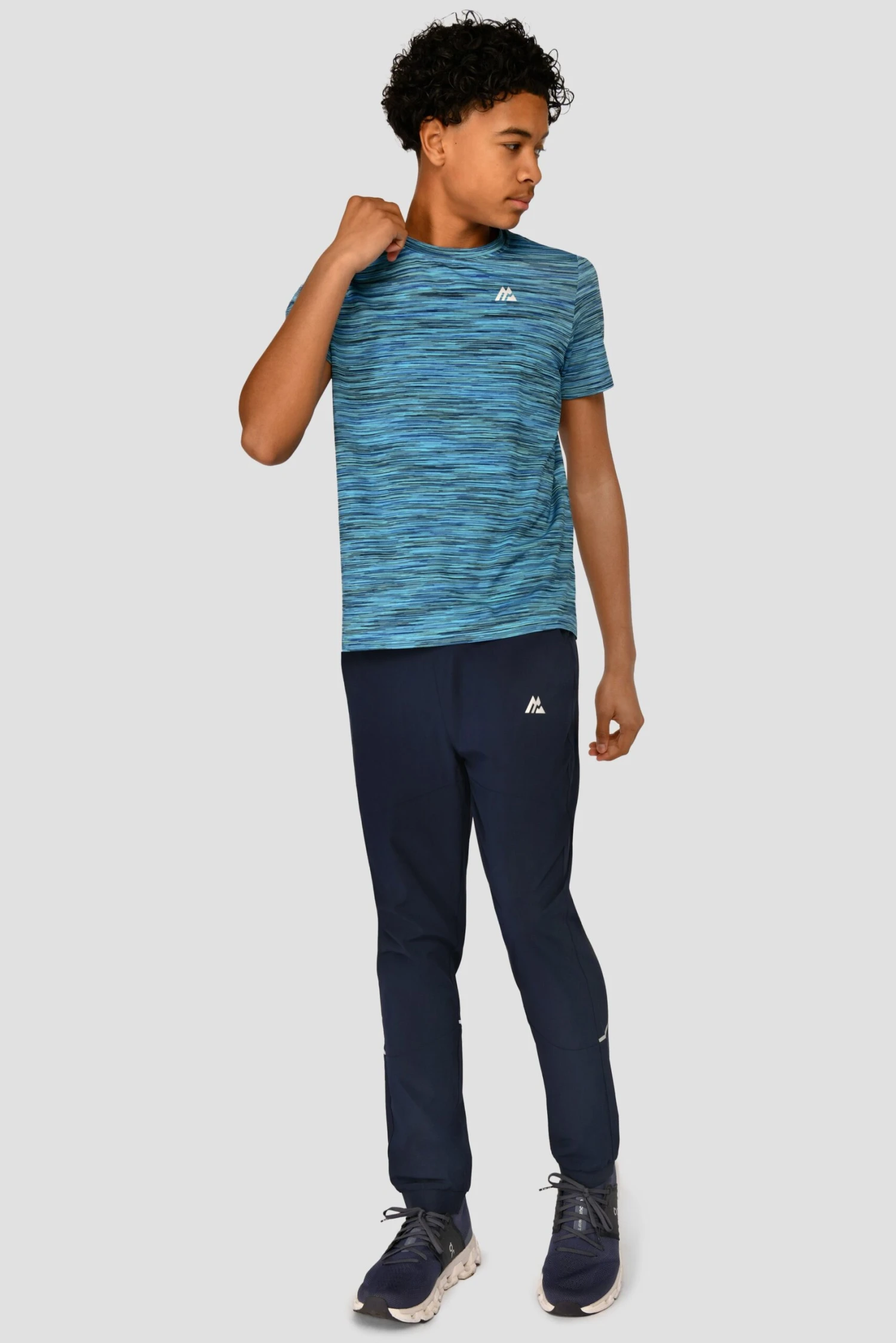 Junior Trail 2.0 T-Shirt - Navy/Neon Blue Multi