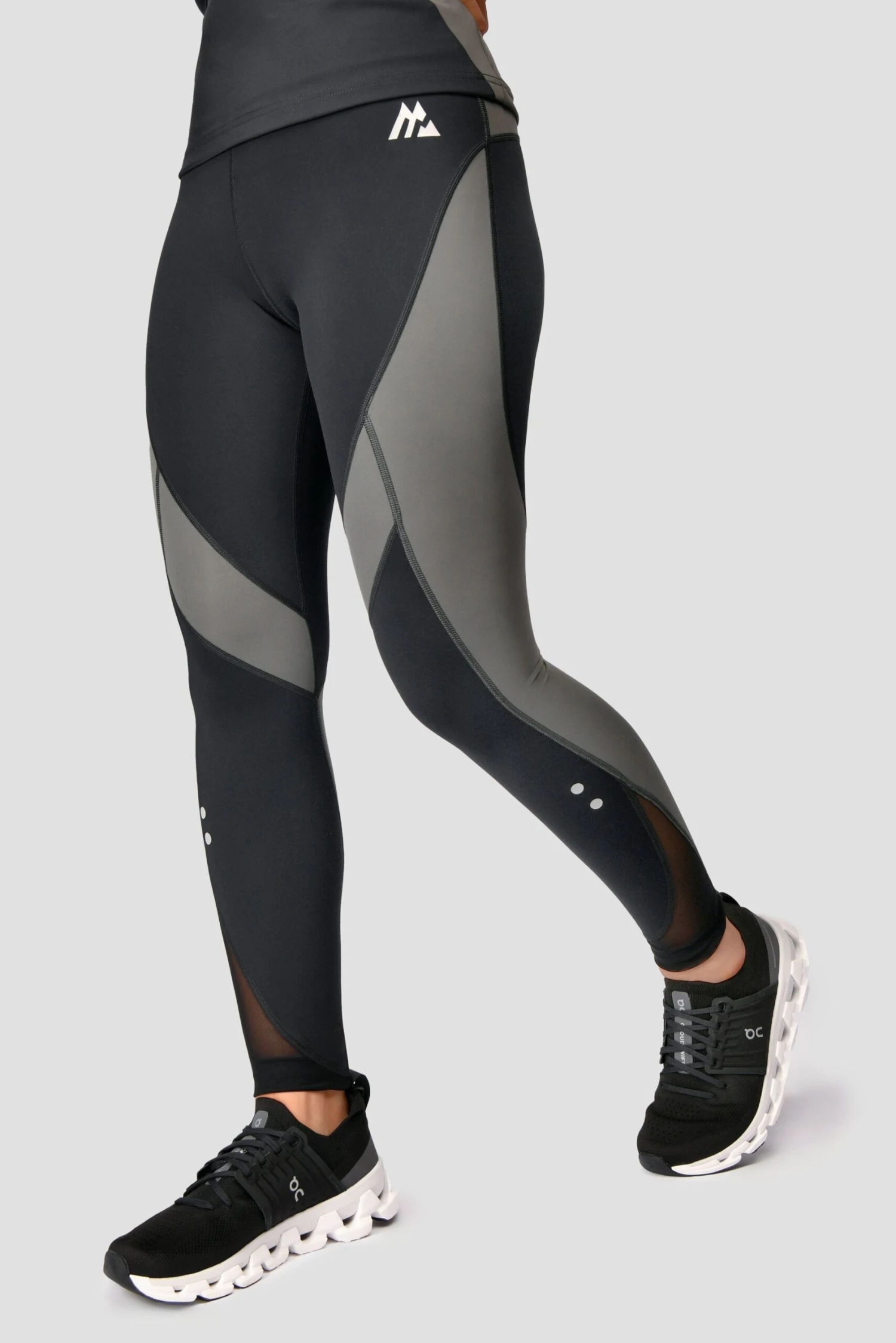 Power Panelled Legging - Black/Dark Slate Grey