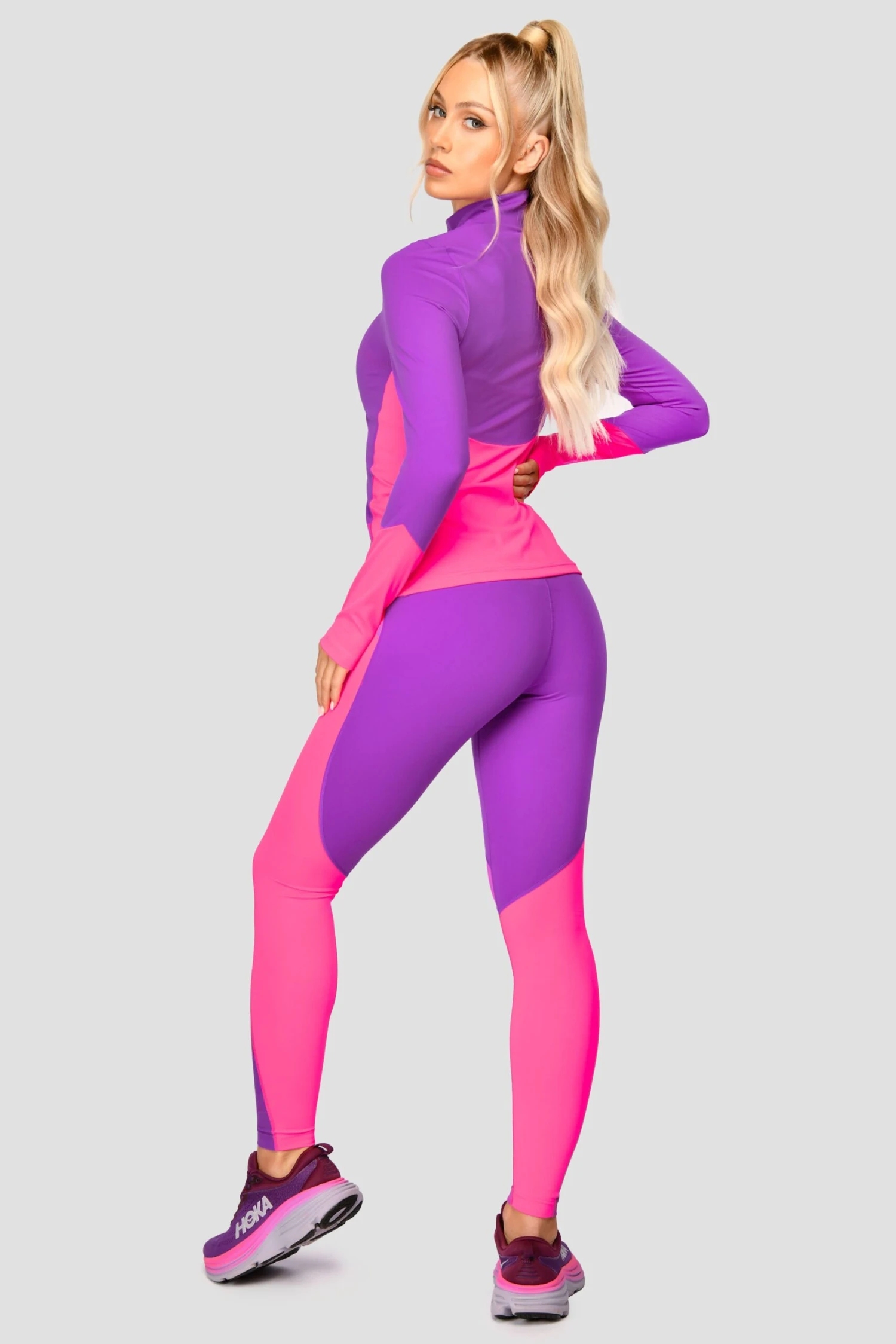Power Panelled Legging - Electric Purple/Pink