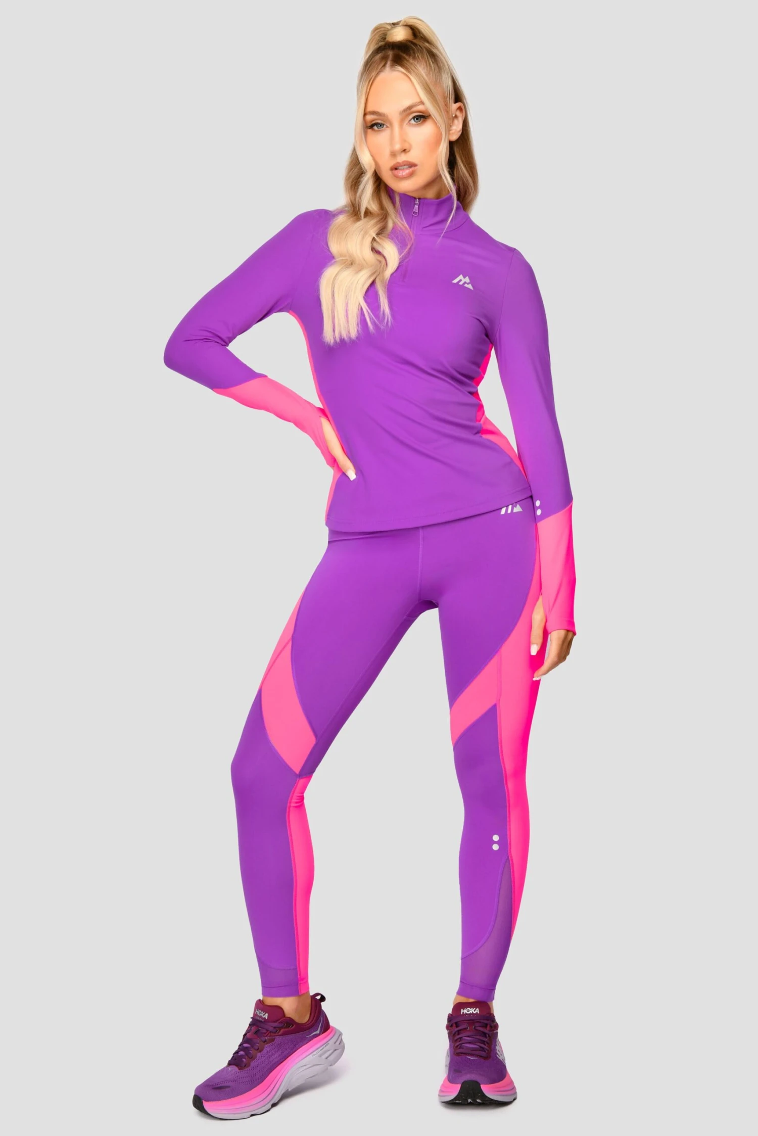 Power Panelled Legging - Electric Purple/Pink
