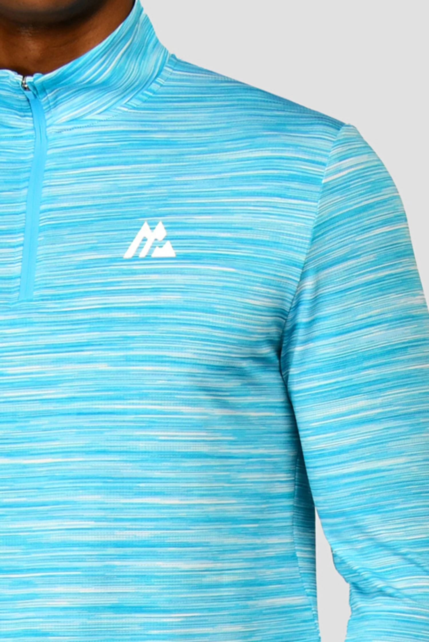Trail 2.0 1/4 Zip - Neon Blue/White