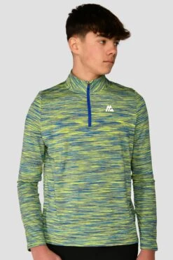 Junior Trail 2.0 1/4 Zip - Neon Blue/Lime
