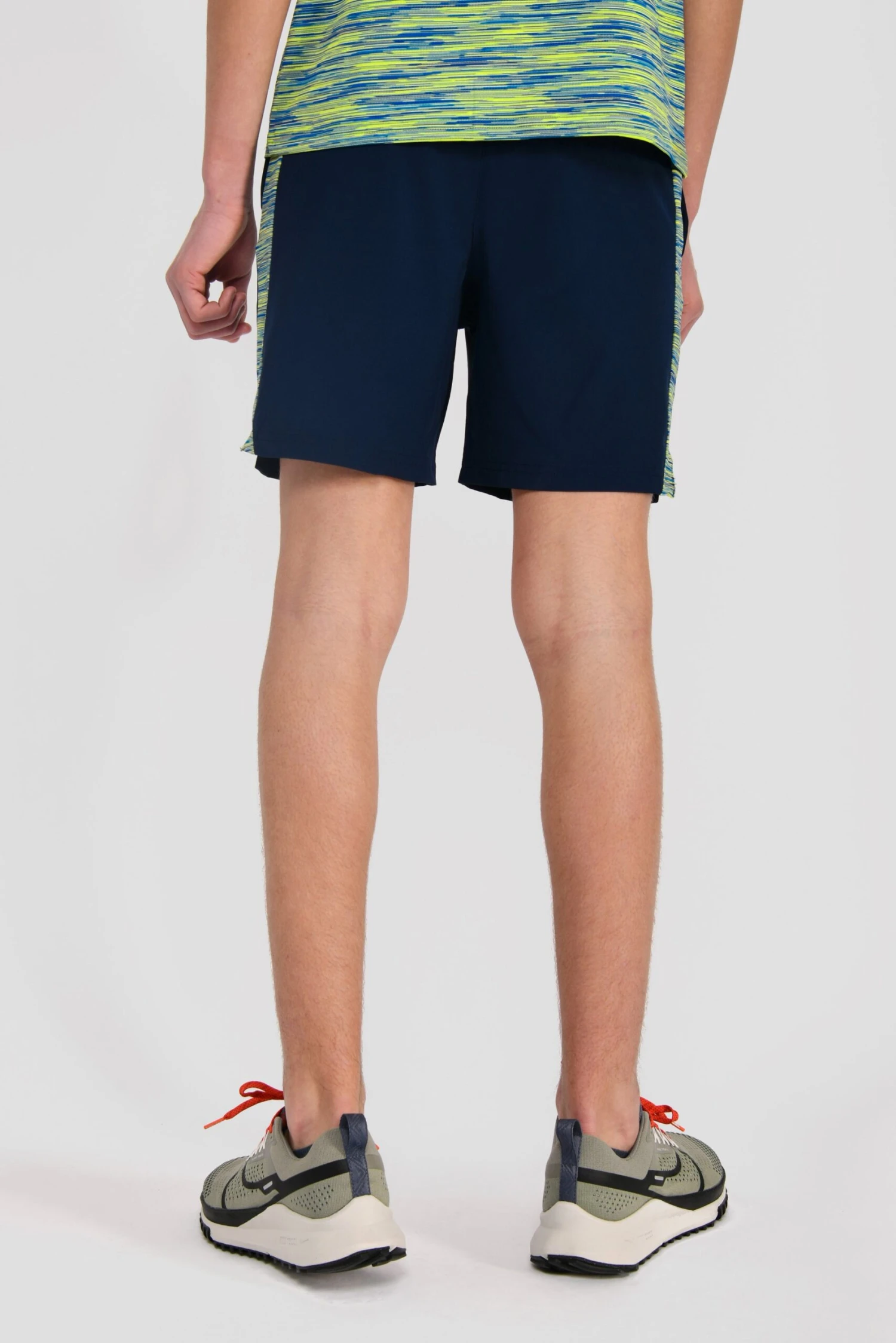 Junior Trail Panel Short - Navy/Neon Blue/Lime