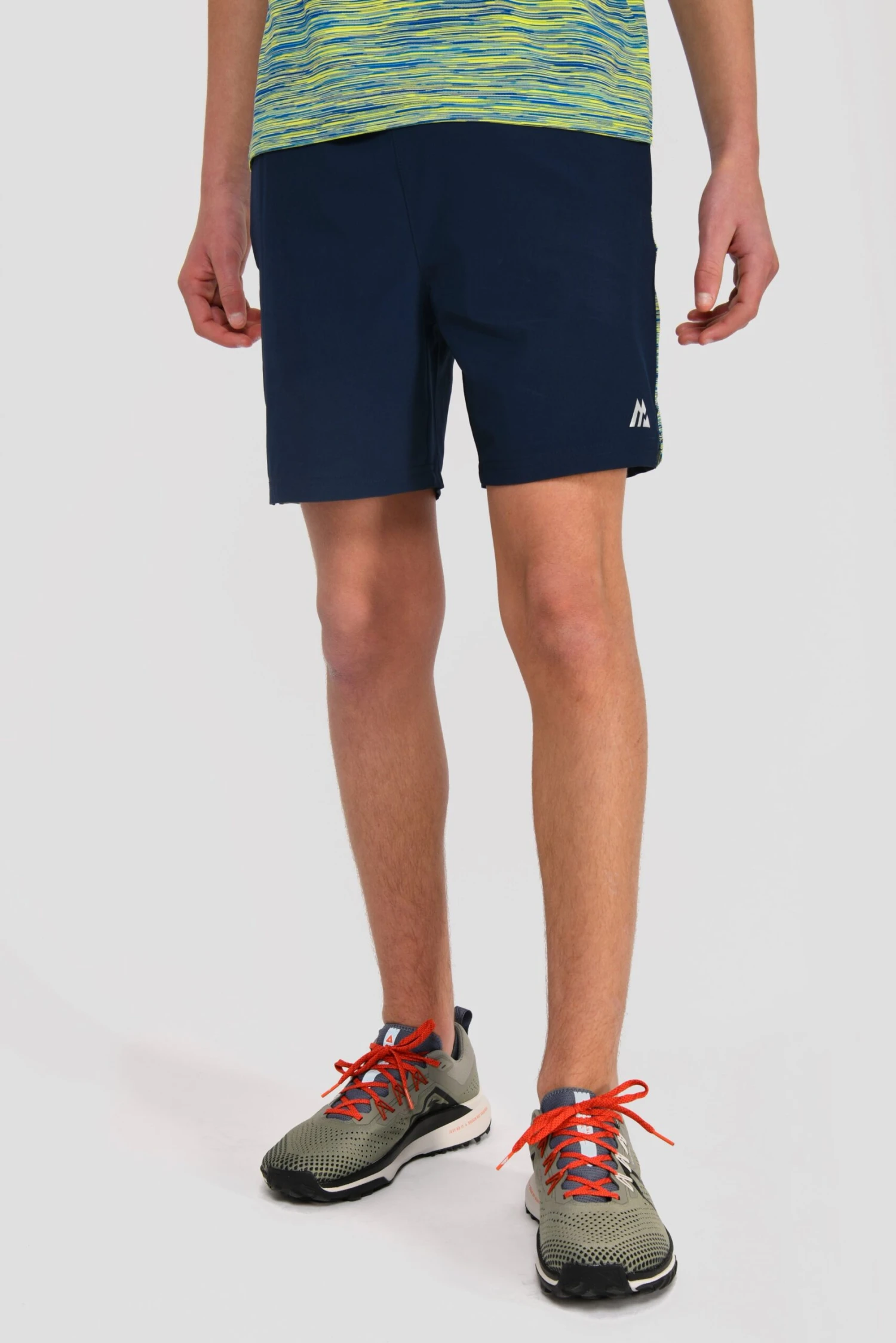 Junior Trail Panel Short - Navy/Neon Blue/Lime